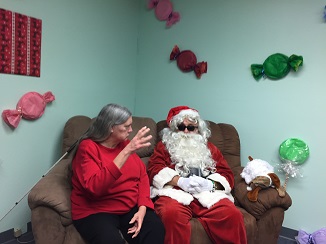 Lula talking to Santa